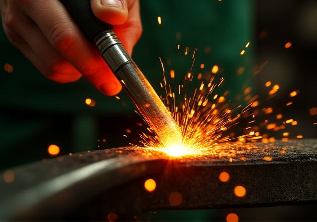 Artisan forgeant un club de golf